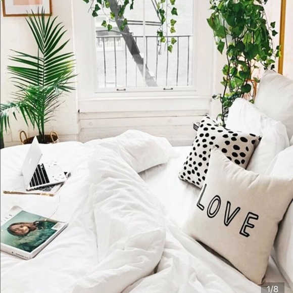 NWT set of two 18x18 pillow covers love and dots - Picture 1 of 5